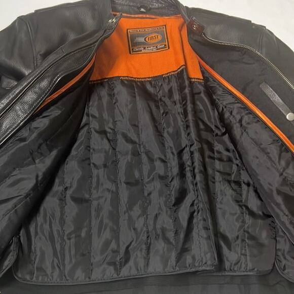 NWOT LEATHER BIKER JACKET SIZE XL - Picture 11 of 15